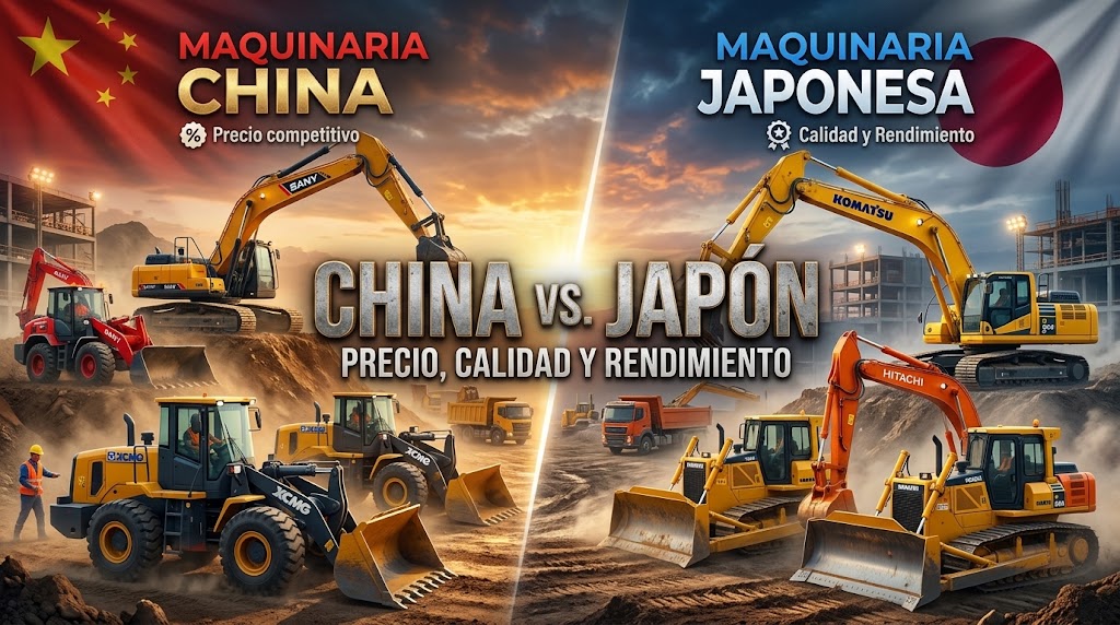 Maquinaria pesada china vs. japonesa: diferencias de precio, calidad y rendimiento
